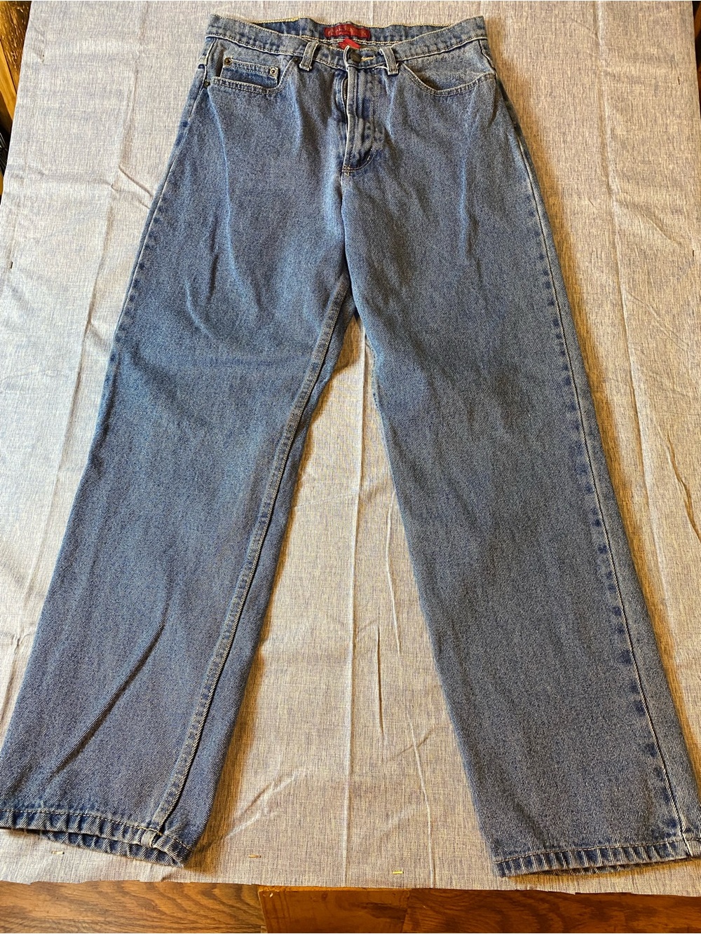 Men's Straight-Leg Jeans in Mid Blue Denim